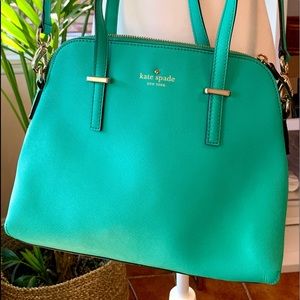 Kate Spade Maise Cedar Street Teal Leather Satchel